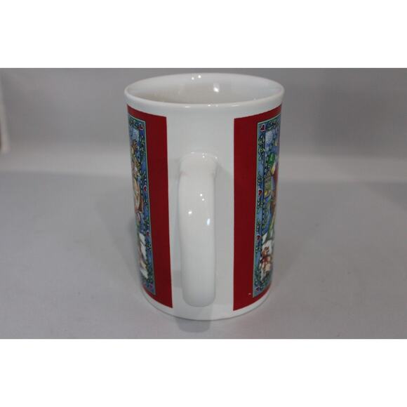 PAPEL Walking Santa with Bag/Lantern Red Mug Happy Ho Ho Holiday - Picture 3 of 5